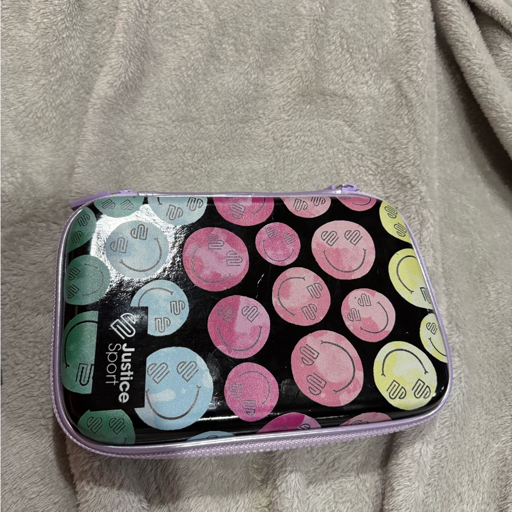 Justice Sport Black and Multicolor Zip Pouch - Picture 7 of 7